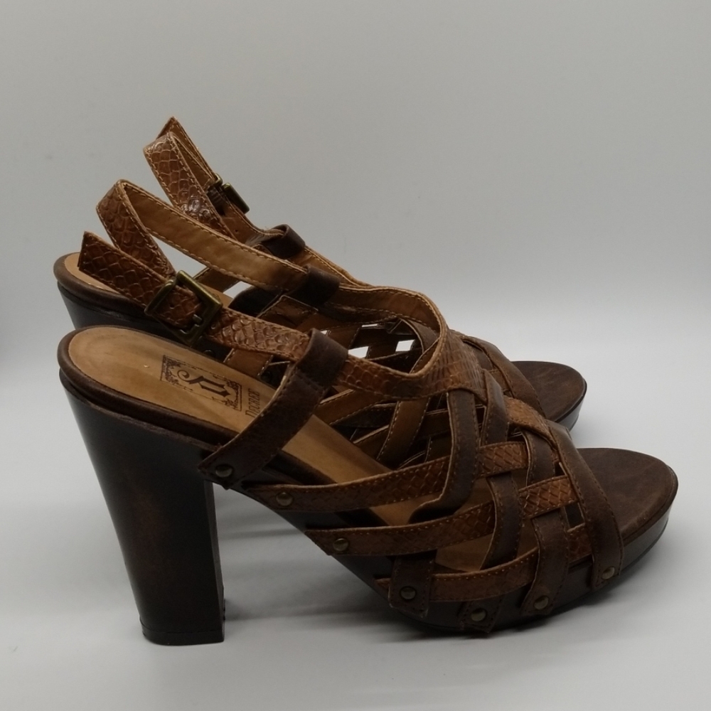 Decree Strappy Platform Chunky Heels Sandals